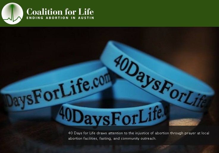 Signup for 40 Days for Life in Austin